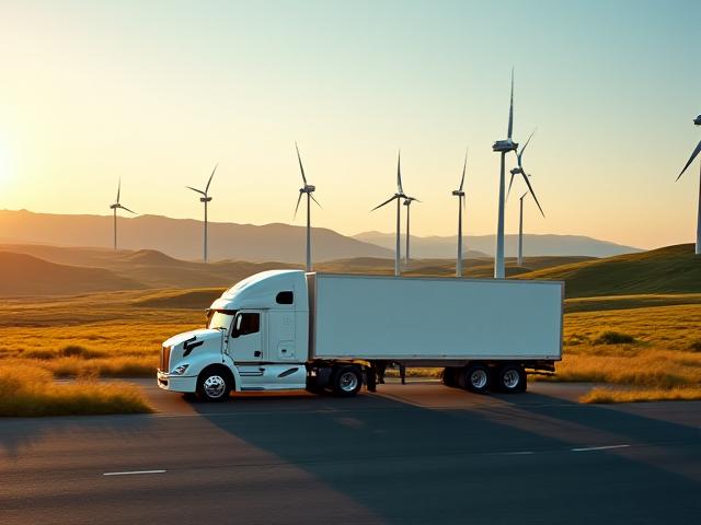 Kent Transportation truck near a Washington state wind farm