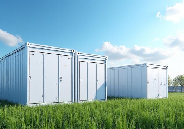 Industrial battery storage units for renewable energy projects