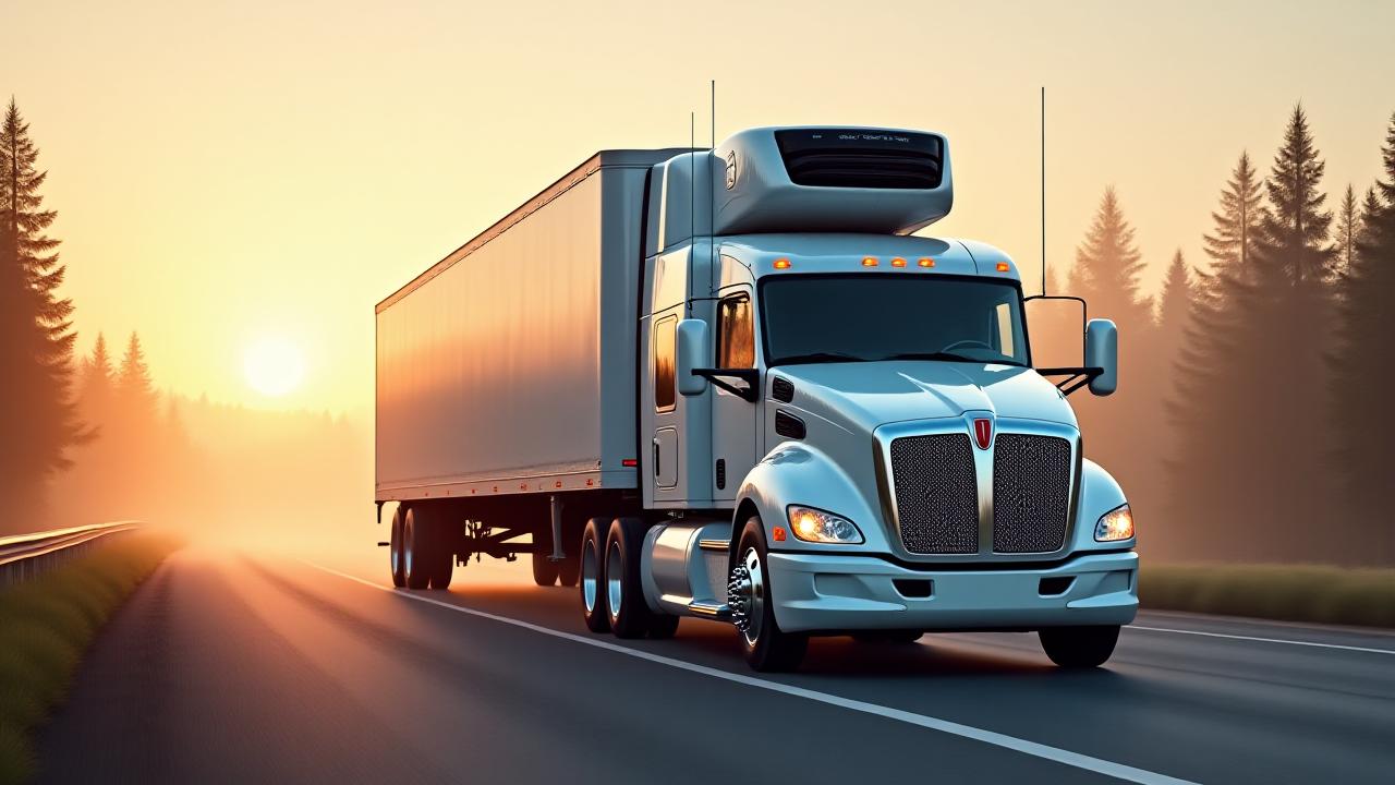Modern Kent Transportation refrigerated trailer hauling fresh cargo